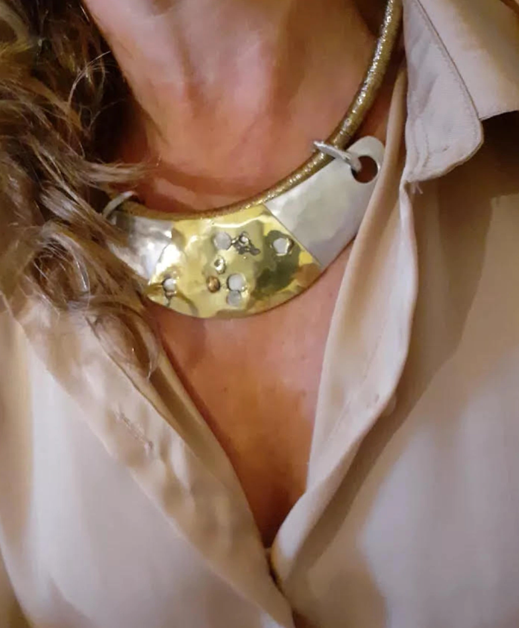 Collar Galaxy Bronce y Plata